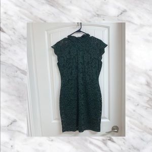 Green Lace Mini Dress